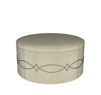 现代布艺圆凳su模型