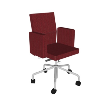 现代布艺办公椅su模型