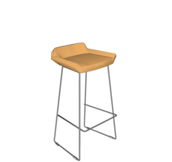 现代铁艺吧台椅su模型