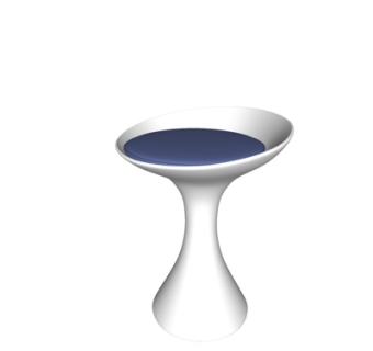 现代布艺圆凳su模型