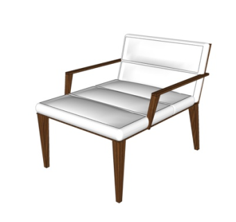 现代布艺休闲椅su模型