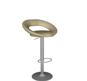 现代布艺吧台椅su模型