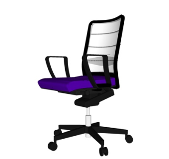 现代布艺办公椅su模型