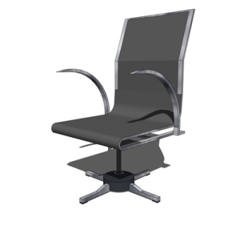 现代布艺办公椅su模型