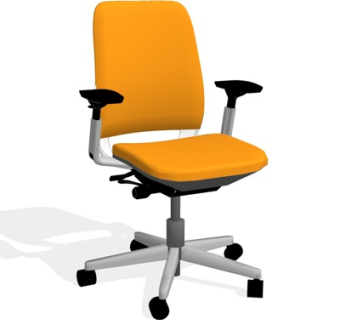 现代布艺办公椅su模型