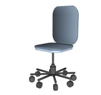 现代布艺办公椅su模型