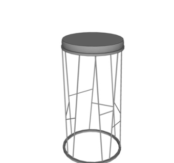 现代铁艺吧台椅su模型