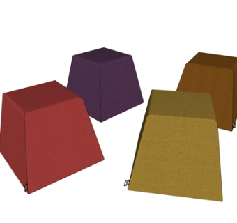 现代方形凳子su模型