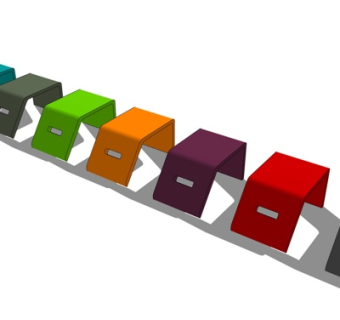 现代公共户外椅su模型