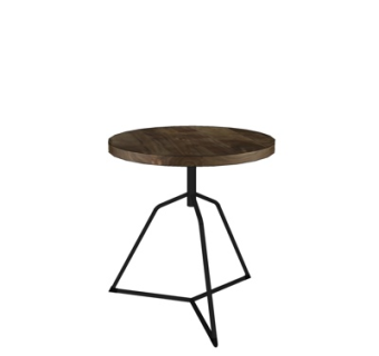 工业风实木圆凳su模型