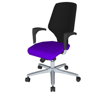 现代布艺办公椅su模型