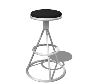 现代铁艺吧台椅su模型