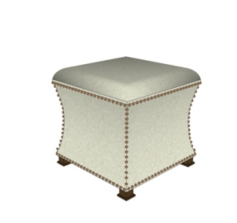 欧式布艺方凳su模型