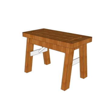 现代实木方凳su模型