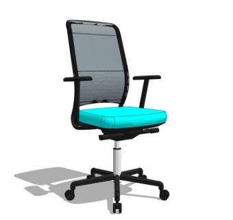 现代布艺办公椅su模型