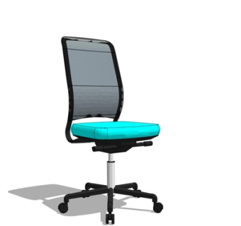 现代布艺办公椅su模型