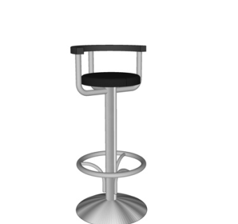 现代铁艺吧台椅su模型