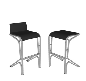 现代铁艺吧台椅su模型