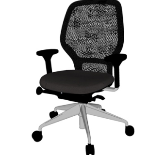 现代布艺办公椅su模型