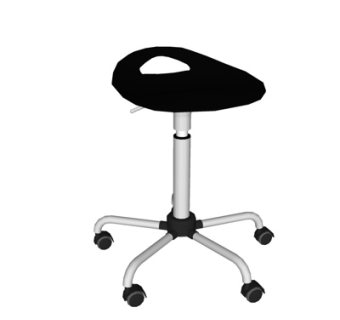 现代布艺办公椅su模型