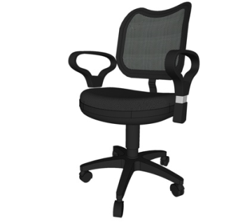 现代布艺办公椅su模型