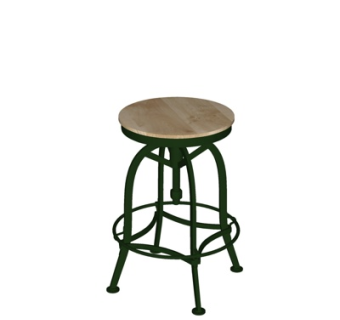 简欧实木凳子su模型