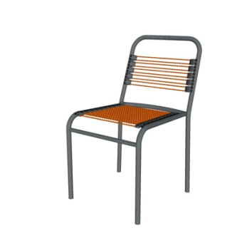 现代铁艺单椅su模型