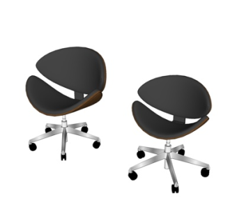 现代布艺办公椅su模型