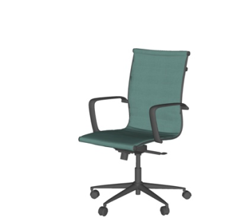 现代布艺办公椅su模型