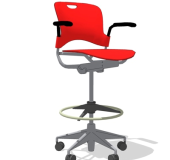 现代布艺办公椅su模型