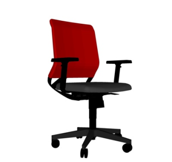 现代布艺办公椅su模型