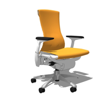现代布艺办公椅su模型