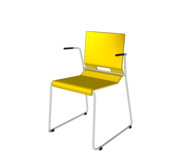 现代铁艺单椅su模型