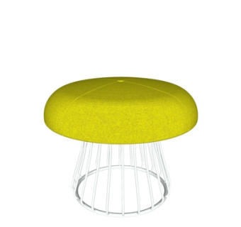 现代铁艺圆凳su模型