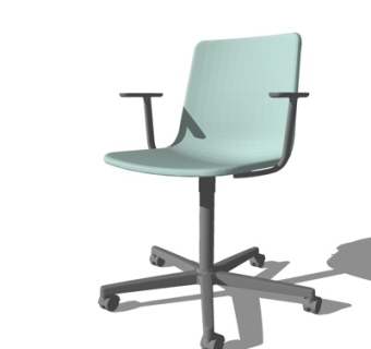 现代布艺办公椅su模型