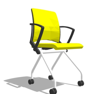 现代布艺办公椅su模型