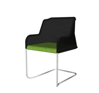 现代布艺办公椅su模型