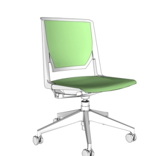 现代布艺办公椅su模型