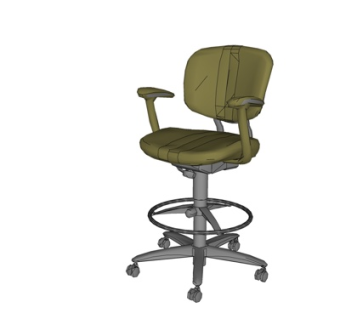 现代布艺办公椅su模型