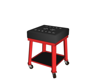 现代绒布凳子su模型