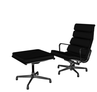 现代布艺休闲椅su模型