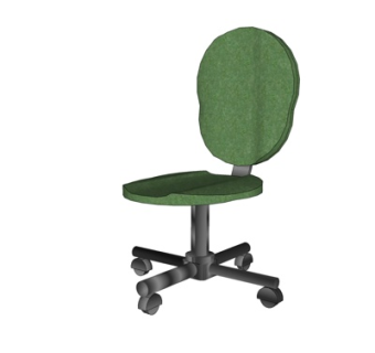 现代布艺办公椅su模型