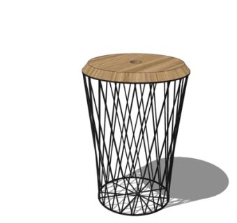 现代铁艺凳子su模型