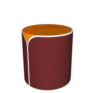 现代布艺圆凳su模型