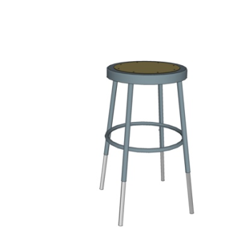 现代铁艺吧台椅su模型