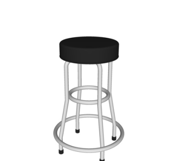 现代铁艺吧台椅su模型