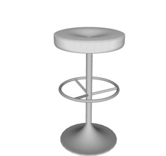 现代铁艺吧台椅su模型