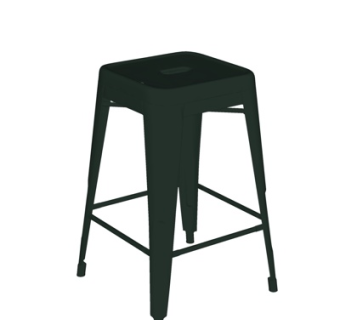 现代铁艺吧台椅su模型