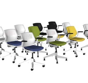 现代布艺办公椅su模型