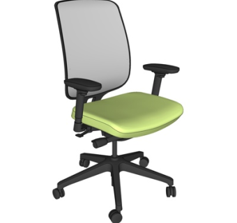 现代布艺办公椅su模型